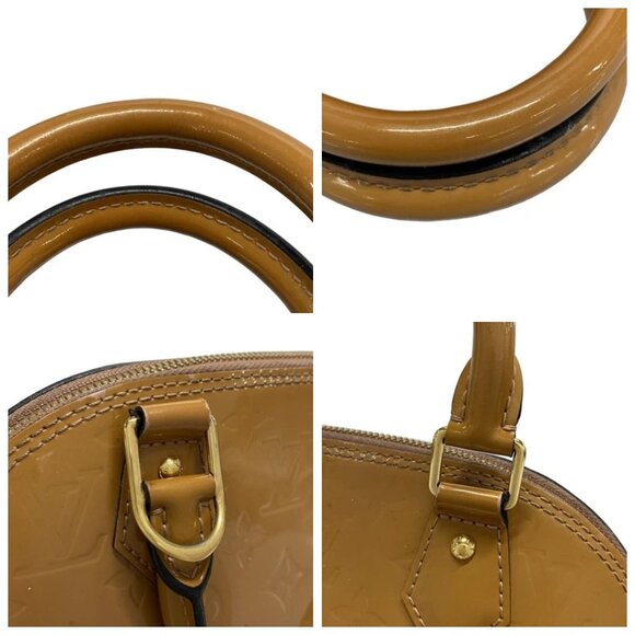 LOUIS VUITTON Alma BB Rose Velours Monogram Vernis Handbag 788-080825 - Picture 7 of 14